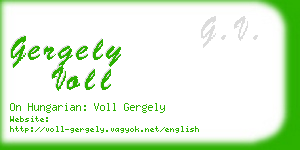 gergely voll business card